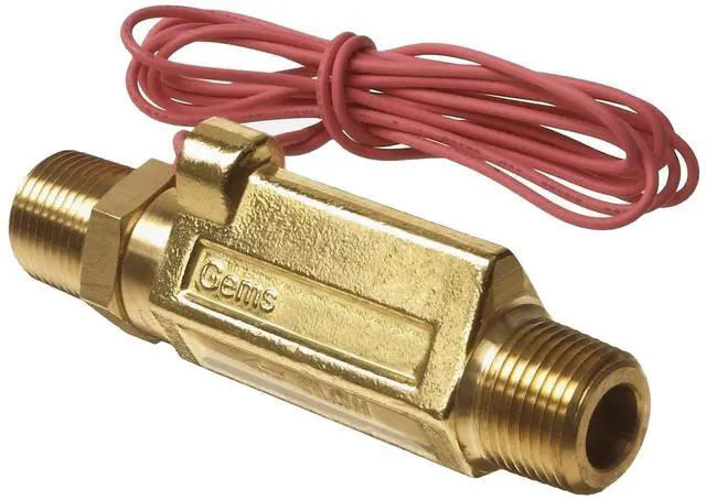 Main image of 168433 FS-380 Series Brass High Pressure Flow Switch, Inline, Piston Type, 0.5 gpm Flow Setting, 3/8" NPT Male