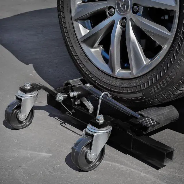 Main image of Set of (2) Truck Car Wheel Moving Dolly Ratchet Type Auto Tire Mechanic Lift Wheel Dolly Car Skates Vehicle Positioning Mechanic, 2-Pieces