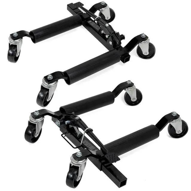 Alt view image 2 of 6 - Set of (2) Truck Car Wheel Moving Dolly Ratchet Type Auto Tire Mechanic Lift Wheel Dolly Car Skates Vehicle Positioning Mechanic, 2-Pieces