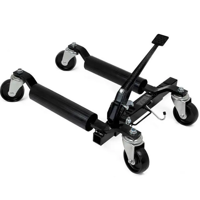Alt view image 3 of 6 - Set of (2) Truck Car Wheel Moving Dolly Ratchet Type Auto Tire Mechanic Lift Wheel Dolly Car Skates Vehicle Positioning Mechanic, 2-Pieces