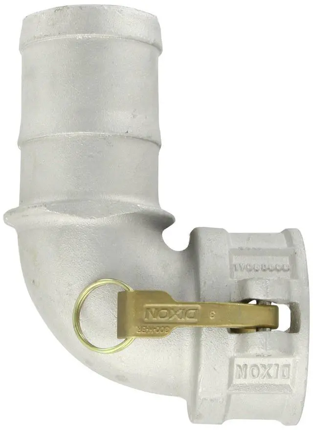 Alt view image 2 of 3 - 300C-90AL Aluminum Type C Cam and Groove Hose Fitting, 90 Degree Elbow, 3" Socket x 3" Hose ID Barbed
