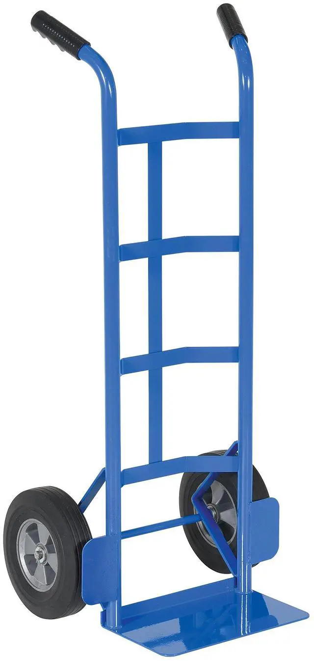 Main image of DHHT-500S-HR Steel Dual Handle Hand Truck with Hard Rubber Wheels 17-1/2 In. x 21 In. x 44-1/2 In. 500 Lb. Capacity Silver