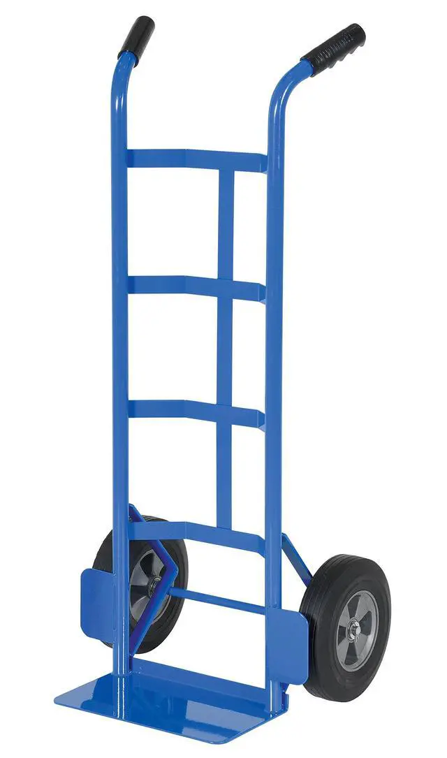 Alt view image 2 of 6 - DHHT-500S-HR Steel Dual Handle Hand Truck with Hard Rubber Wheels 17-1/2 In. x 21 In. x 44-1/2 In. 500 Lb. Capacity Silver