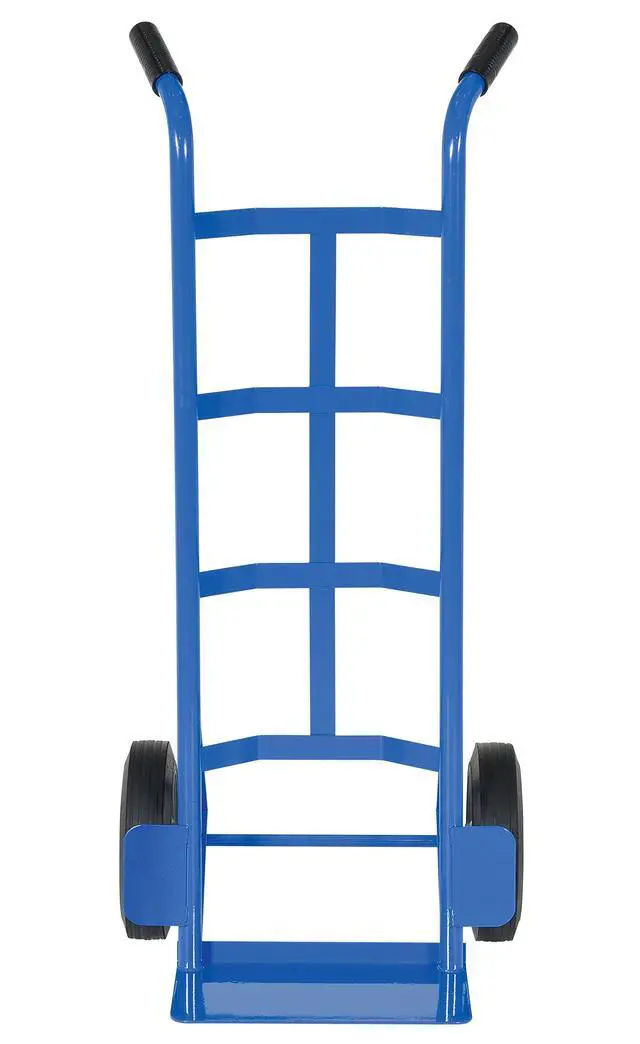 Alt view image 3 of 6 - DHHT-500S-HR Steel Dual Handle Hand Truck with Hard Rubber Wheels 17-1/2 In. x 21 In. x 44-1/2 In. 500 Lb. Capacity Silver
