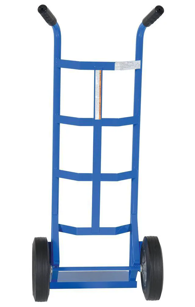 Alt view image 4 of 6 - DHHT-500S-HR Steel Dual Handle Hand Truck with Hard Rubber Wheels 17-1/2 In. x 21 In. x 44-1/2 In. 500 Lb. Capacity Silver