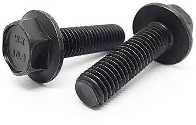 Main image of (75 Pieces) M12-1.5x25 Class 10.9 Fine Thread Hex Flange Bolts Screws UNF Fine Full Threads Phos & Oil