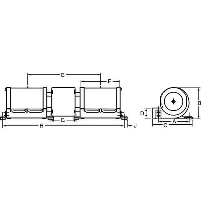 Alt view image 3 of 3 - 1TDU8 Low Profile Blower, 115 V, Degrees_Fahrenheit, to Volts, Amps, (