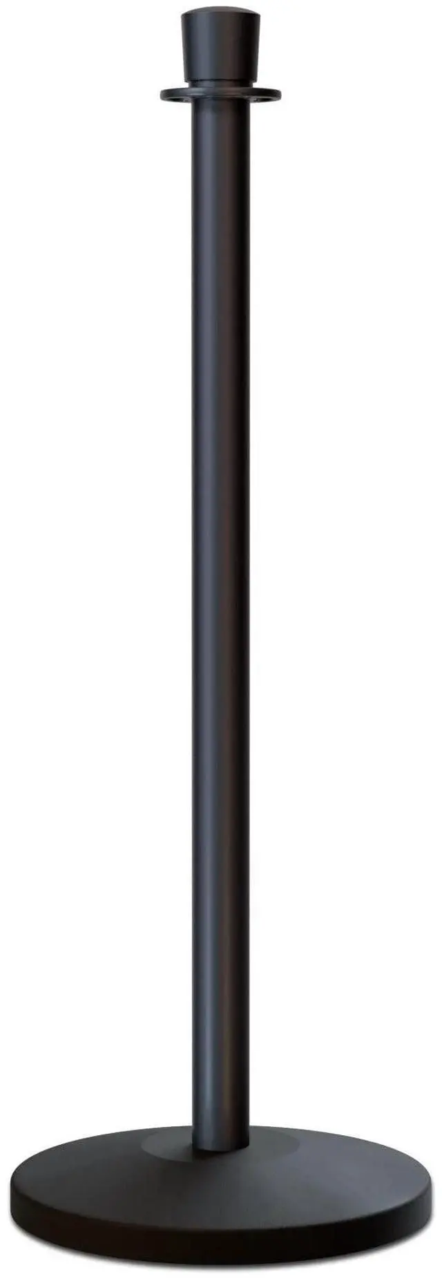 Main image of Cline Post and Rope Stanchion Set - Black with Sloped Base and Crown Top - Includes (2) Posts