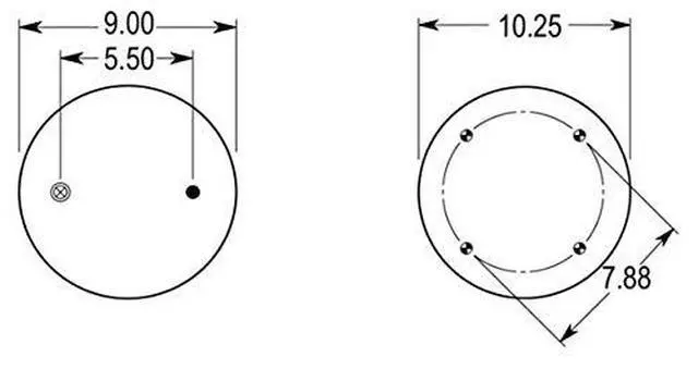 Alt view image 4 of 6 - Trailer Air Spring Bag for Hendrickson (Replaces Firestone 9082, W01-358-9082, W01-358-9083, Hendrickson S-2066, S-11651, C-2066, C-11651, Goodyear 1R12-092, 1R12-093) (TR9082)