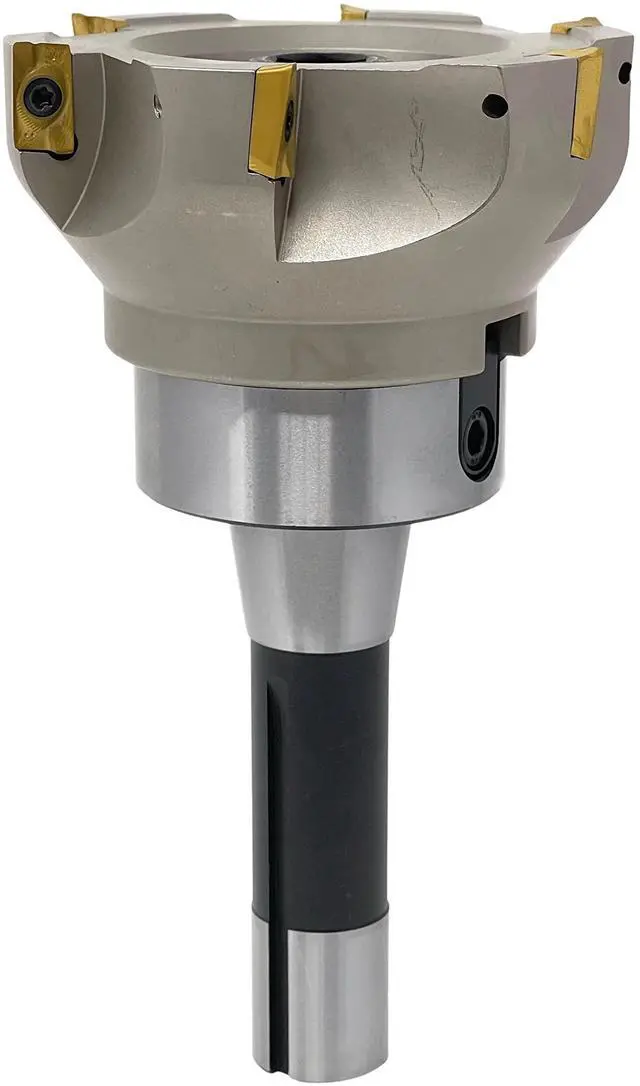 Main image of CME 4" 90° Indexable Face Mill w/ R8 Arbor, APKT1604 Inserts Included, 6 Flutes