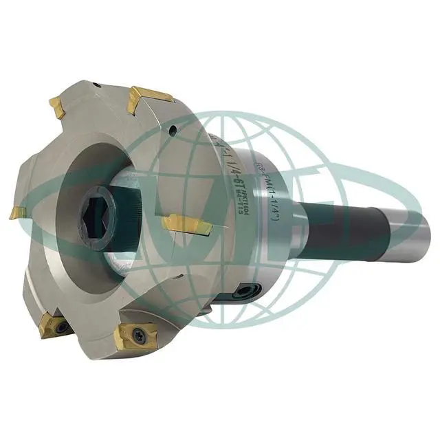 Alt view image 2 of 6 - CME 4" 90° Indexable Face Mill w/ R8 Arbor, APKT1604 Inserts Included, 6 Flutes
