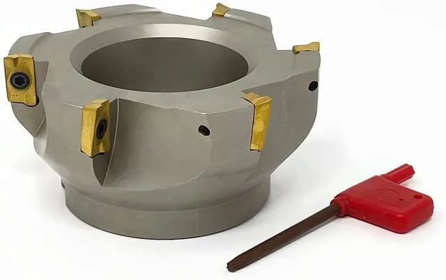 Alt view image 5 of 6 - CME 4" 90° Indexable Face Mill w/ R8 Arbor, APKT1604 Inserts Included, 6 Flutes