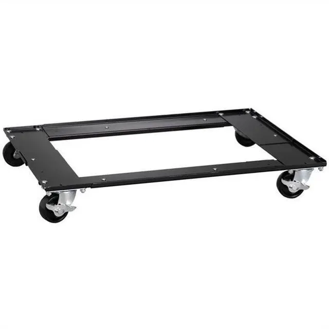 Main image of Hirsh 36" x 18" Traditional Adjustable Metal Cabinet Dolly with 4 Heavy Duty Casters & 2 Locks, for Lateral File and Storage Cabinets in Black Finish
