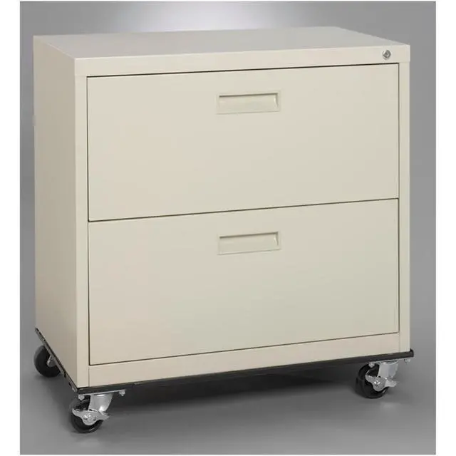 Alt view image 2 of 6 - Hirsh 36" x 18" Traditional Adjustable Metal Cabinet Dolly with 4 Heavy Duty Casters & 2 Locks, for Lateral File and Storage Cabinets in Black Finish