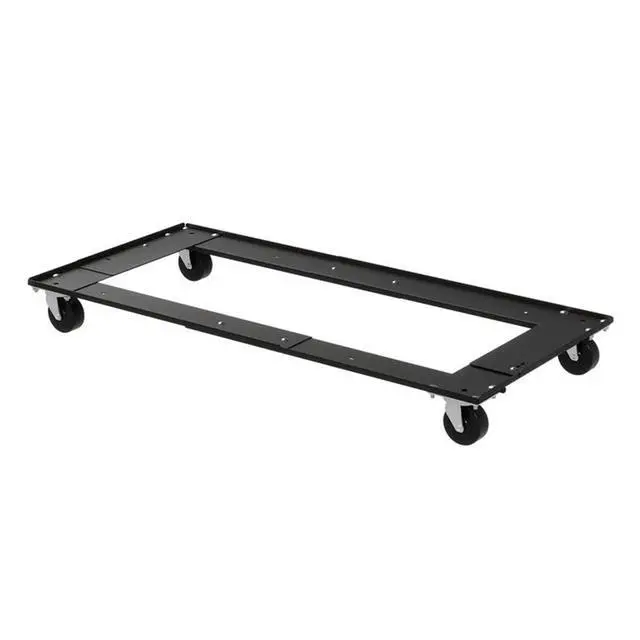Alt view image 3 of 6 - Hirsh 36" x 18" Traditional Adjustable Metal Cabinet Dolly with 4 Heavy Duty Casters & 2 Locks, for Lateral File and Storage Cabinets in Black Finish