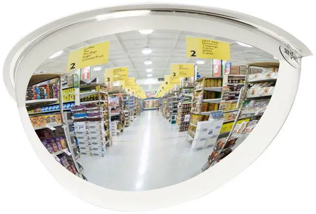 Main image of PV36-180 Panaramic Full Dome Plexiglas Security Mirror, 180 Degree Viewing Angle, 36" Diameter (Pack of 1)
