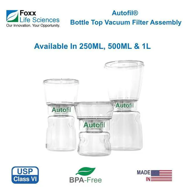 Alt view image 4 of 5 - Autofil Sterile Disposable Vacuum Filter Units with 0.45um PES Membrane for Prefiltration or Clarification, 1000mL, 12/CS