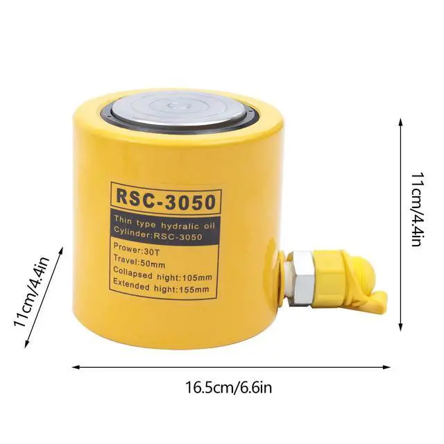 Alt view image 2 of 6 - 30T Hydraulic Jack Hydraulic Ram Pump Labor-Saving Industrial Lifting Jack with Stop Ring Anti-Slip Circles and Handle for Railway Vehicle Maintenance Mechanical Installation