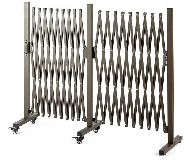 Main image of Extendable Aluminum Fence, Portable Barricade Gate with Casters, Max Expansion Size 201"×15.2"×40.6", Flexible Fence Mobile Barricade Safety Barrier, Pet Fence Gate Adjustable (201"×15.2"×40.6")
