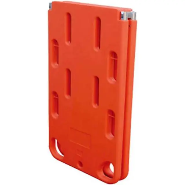 Alt view image 5 of 6 - Water Floating Stretcher, PE Two-Fold Stretcher Weight Capacity 350lbs/159KG, Plastic Emergency Rescue Spine Board, Life Board with Seat Belt, First Responder Backboard