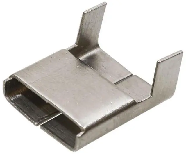 Main image of 304 Stainless Steel Wing Seals, Banding Seals, Clip Style for Stainless Steel Strapping, Heavy-Duty, Corrosion Resistant, Multiple Sizes and Quantities Available (1000, 1/2)