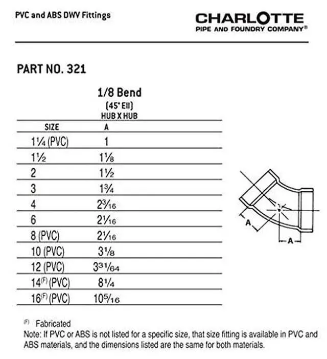 Alt view image 6 of 6 - 1 1/2 DWV 1/8 BEND HUB X HUB DWV (DRAIN, WASTE AND VENT) (100 Unit Box)