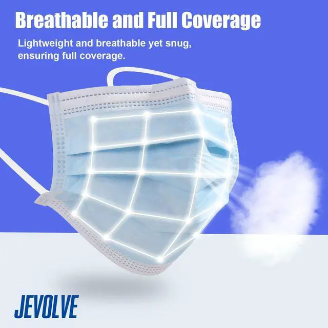 Alt view image 4 of 6 - 2000 Pcs Tigris Disposable Face Mask | Earloop Face Mask 3-Ply Protection Face Masks 4.0g | Disposable Breathable Mask for Adult, Home, Office, Daily Wear - Blue