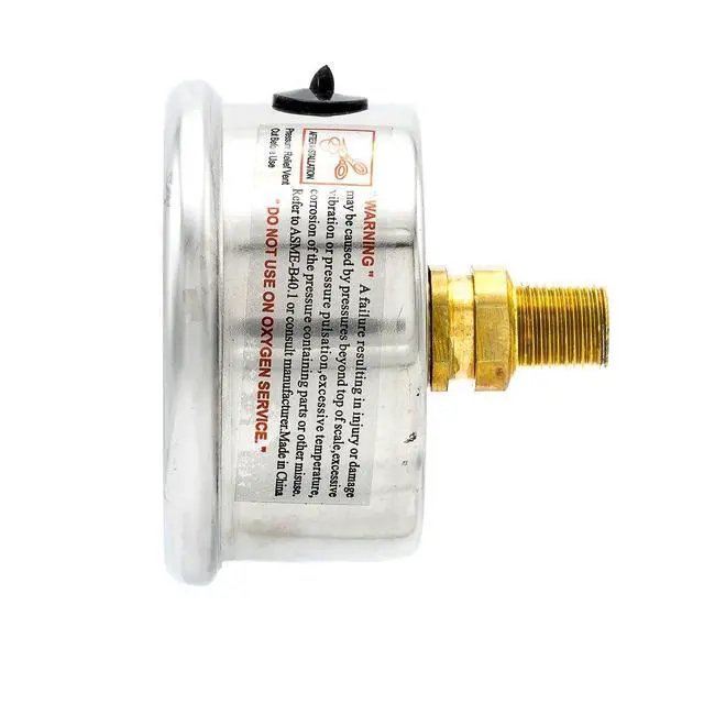 Alt view image 3 of 4 - 25 Pack of Liquid Filled Center Back Mount Pressure Gauge with 2" Dial, 0-300 PSI, 1/8" Male NPT Connection, Stainless Steel CASE and Bezel (25)