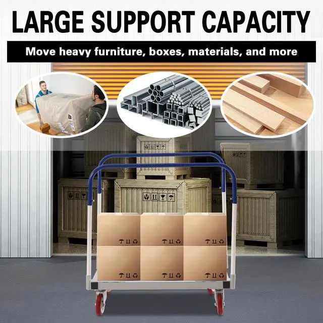 Alt view image 5 of 6 - 1500 lbs Panel Dolly Cart, 20" x 35" Drywall Cart, Heavy-Duty Drywall Sheet Carts, Mattress Dolly for Transport Heavy Objects, Planks, Folding Tables, Folding Chairs