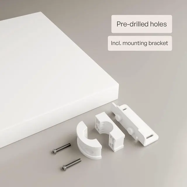 Alt view image 6 of 6 - Adjustable Closet Organizer Shelf Board White 36 x 12 Inch 5 Piece Set Wardrobe Shelf Board for Open Closet System Scratch Resistant Easy Assembly Made in Canada