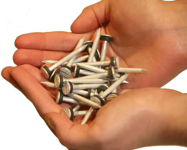 Main image of 1 3/4" Aluminum Ring Shank Nails (x4000)