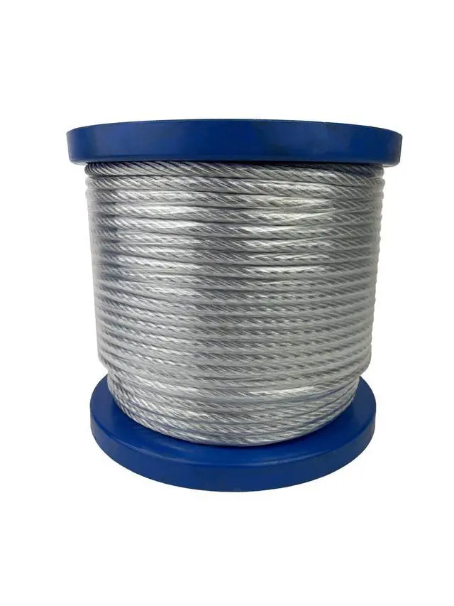 Alt view image 2 of 4 - 1/8" x 500' 7x19 Type 304 Stainless Steel Wire Rope (MBL: 1,760 lbs.)