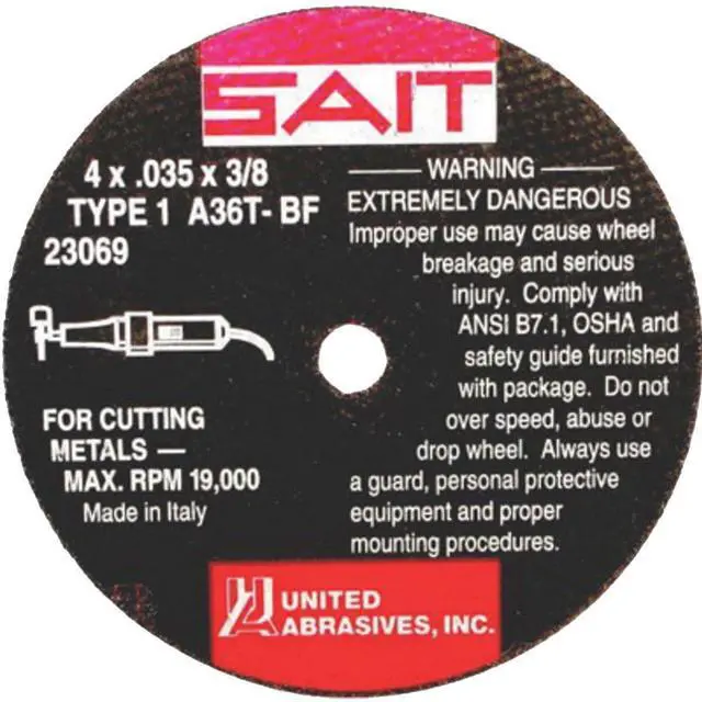 Main image of 23069 4x.035x3/8 A36T Fast Cutting Thin High Speed Cut-off Wheels, 100 pack