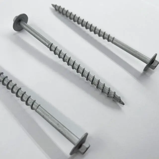 Alt view image 6 of 6 - BRAUNY BOY - #12 x 6- Structural Lag Heavy Duty Construction Wood Screw Galvanized Corrosion Resistant Coating Exterior Timber, Landscape - Easy HEX Head Drive Flange Head 6 in - Qty (400)