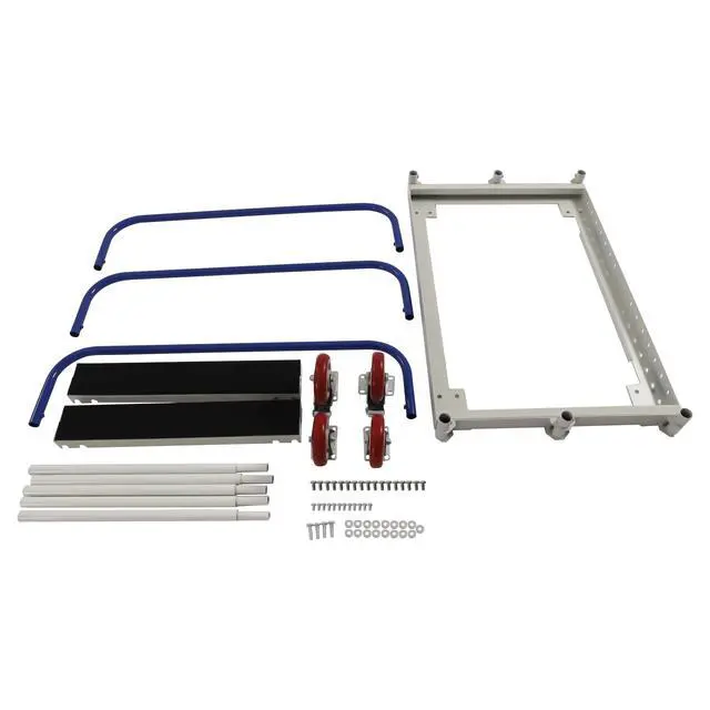 Alt view image 6 of 6 - 1000 LB Panel Cart Dolly with Steel Frame, 24" W x 39" H, 5 inch Casters, Panel Bars and Handle Bars, Practical Platform Cart for Factory Warehouses, Garage, Basements, Workshop (39 x 24 in)