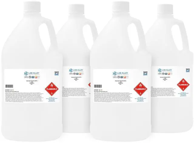 Main image of Isopropyl Alcohol 99.8% Lab Grade, Perfect for Laboratory Research and Electronics Cleaning - 16 Liters (Pack of 4 x 4 Liter Bottles)