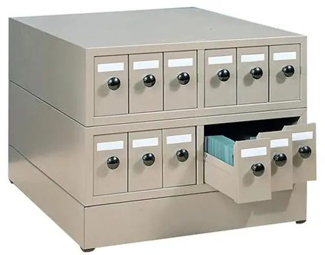 Main image of Quincy 100SCKB Beige Steel Slide Cabinet, 18.75" Length x 15.75" Width x 4-7/8" Height, 5000 Slide