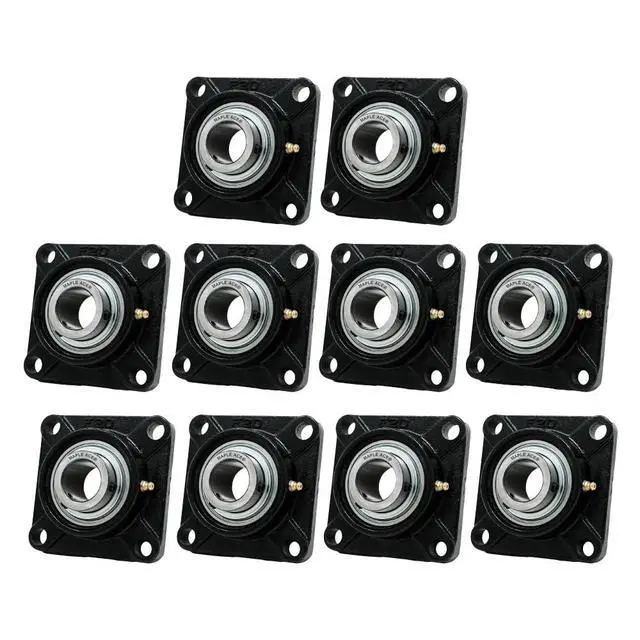 Alt view image 4 of 5 - UCF206-20 Square Flange Bearing 1-1/4" Bore, 4-Bolt Self-Aligning, Solid Base, R3 Triple Lip Seal, Heavy Duty (Qty 10)