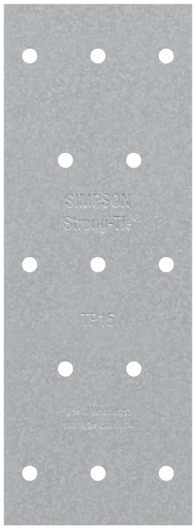 Alt view image 2 of 6 - TP15 TP 1-13/16 in. x 5 in. 20-Gauge Galvanized Tie Plate (Pack of 150)