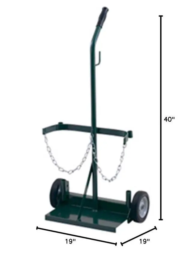 Alt view image 2 of 2 - Trucks 106-21 40-Inch High by 19-Inch Wide Welding Cylinder Hand Truck with 6-Inch Pneumatic Wheels