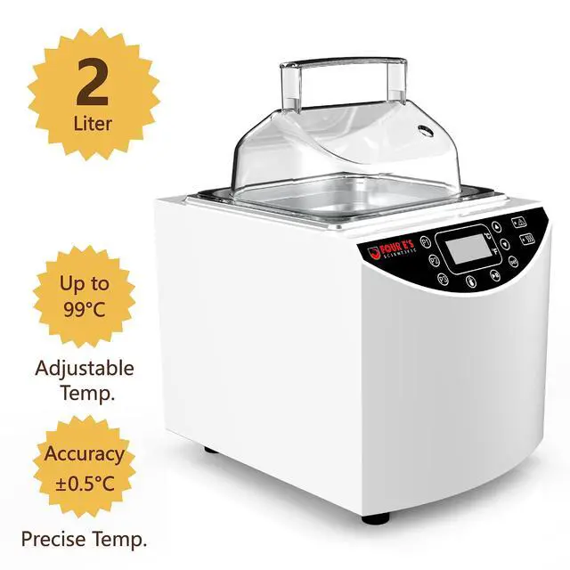 Alt view image 2 of 6 - Water Bath - Digital 2 Liter Laboratory Electric Water Bath with Precise Temperature Control, Double Safety Features, and Easy to Read LED Display, Model WB101