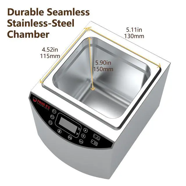 Alt view image 5 of 6 - Water Bath - Digital 2 Liter Laboratory Electric Water Bath with Precise Temperature Control, Double Safety Features, and Easy to Read LED Display, Model WB101