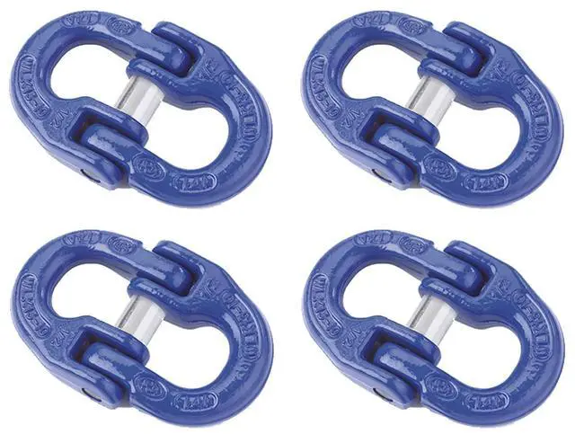 Alt view image 2 of 2 - Qty. 4, X-015-10-x4, 3/8" Grade 100 Coupling Link, Hammer Lock Chain Connector for G100 Chain