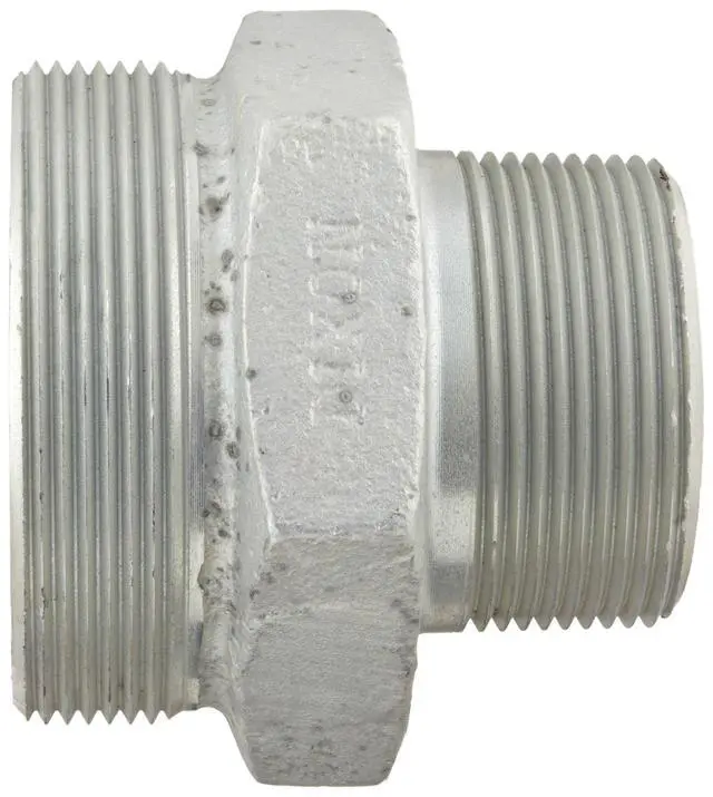 Alt view image 2 of 3 - Boss GM33 Plated Iron Hose Fitting, Spud for GJ Boss Ground Joint Seal, 2-1/2" NPT Male