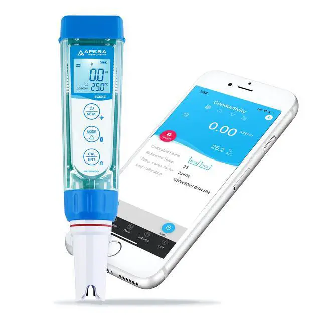 Main image of EC60-Z Smart Bluetooth Conductivity/TDS/Salinity/Resistivity Tester Powered by ZenTest Mobile App
