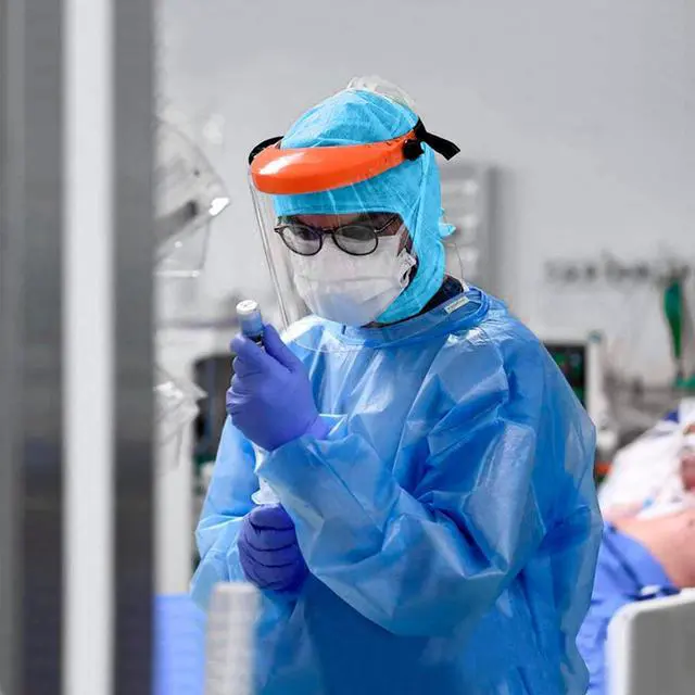 Alt view image 6 of 6 - Disposable Hoods, Blue Polypropylene Hooded Caps with Elastic Face Opening, One Size, Pack of 1 000, Full Coverage Head and Beard Cover for Food Handling and Prep