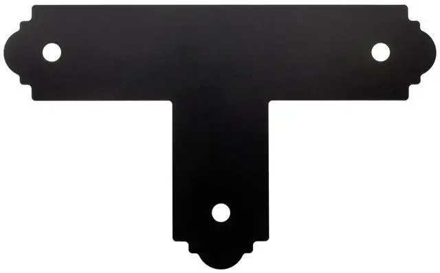 Main image of APT4 Outdoor Accents® Mission Collection® ZMAX®, Black Powder-Coated T Strap for 4x4 (Pack of 8)