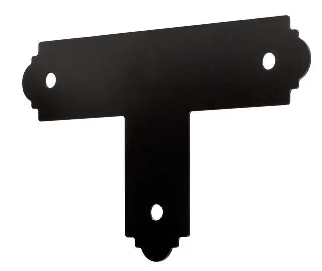Alt view image 3 of 6 - APT4 Outdoor Accents® Mission Collection® ZMAX®, Black Powder-Coated T Strap for 4x4 (Pack of 8)