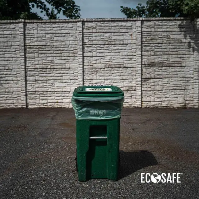 Alt view image 2 of 6 - 6400 HB4860-85 Certified Compostable Bag - 48x60 Green Bags for 64 Gallon Bin - Extra Strong Leak, Puncture and Tear Resistant Food Scraps Bin Liners, Pack of 60