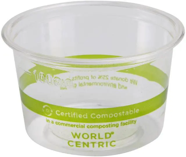 Main image of CP-CS-4S 100% Compostable Ingeo Souffle Cups, 4 oz., Clear (Pack of 1000)